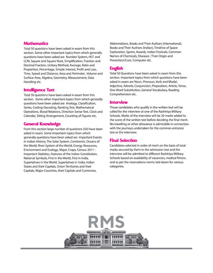Arihnat RMS Class 6 Common Entrance Guide Book | Complete Study Guide for Rashtriya Military School Entrance Exam | Chapterwise Notes & Solved Paper ... Practice MCQs with Solutions | English Medium