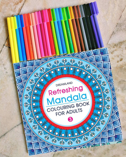 Refreshing Mandala Colouring Book for Adults Book 3 | Intricate Mandala Designs for Mindfulness, Relaxation & Creativity | High Quality Paper for Pens, Pencils & Markers