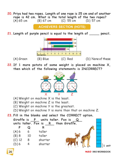 MTG International Mathematics Olympiad (IMO) Workbook Class 1 - Chapter-wise MCQs with Achievers Section - SOF Olympiad Books For 2026-27 Exam