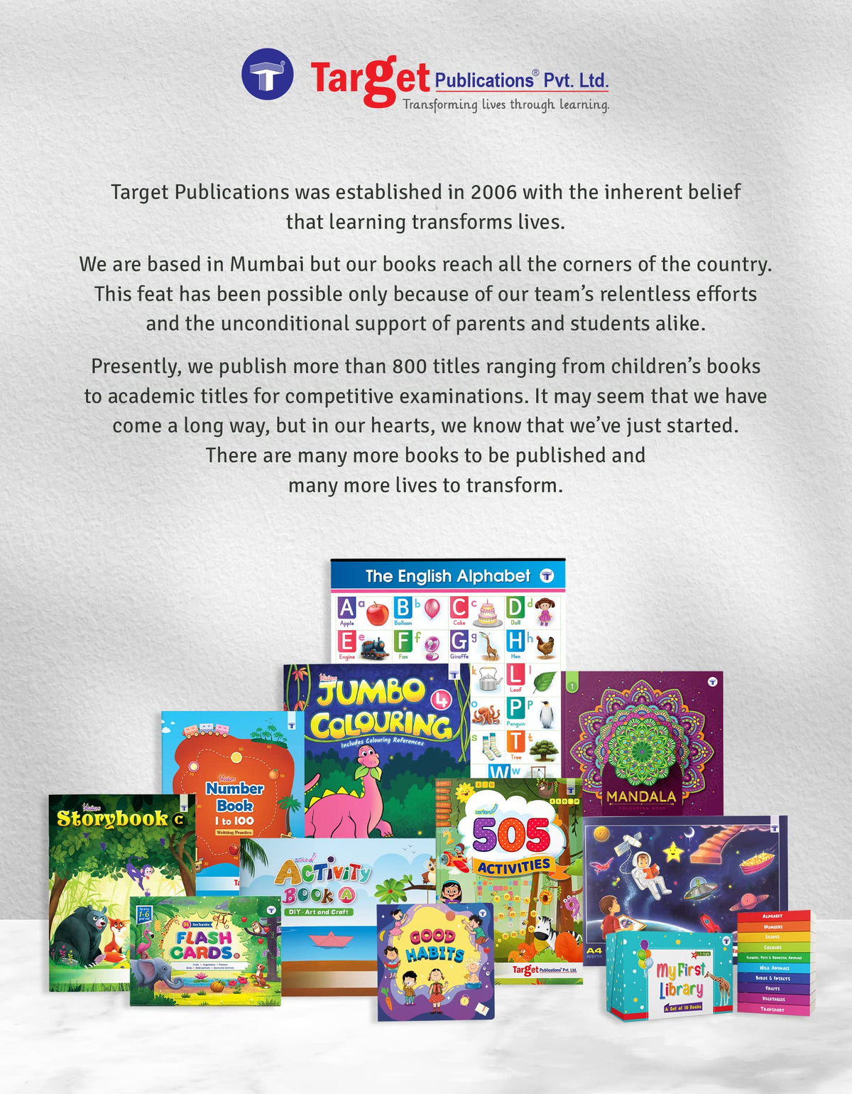 Blossom English Alphabet Writing Book for Kids | 3 to 5 Year Old | ABCD Capital and Small Letter Practice and Activities for Nursery Children | 55 Practice Boxes for each Letter [Paperback] Target Publication