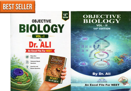 Dr. Ali - Objective Biology for NEET - Vol 1 and 2 - Combo Set of 2 Books - An Excel File for NEET - New Latest 14th/Ed. Reveised & Updated as per New NCERTs - for 2027 Exams