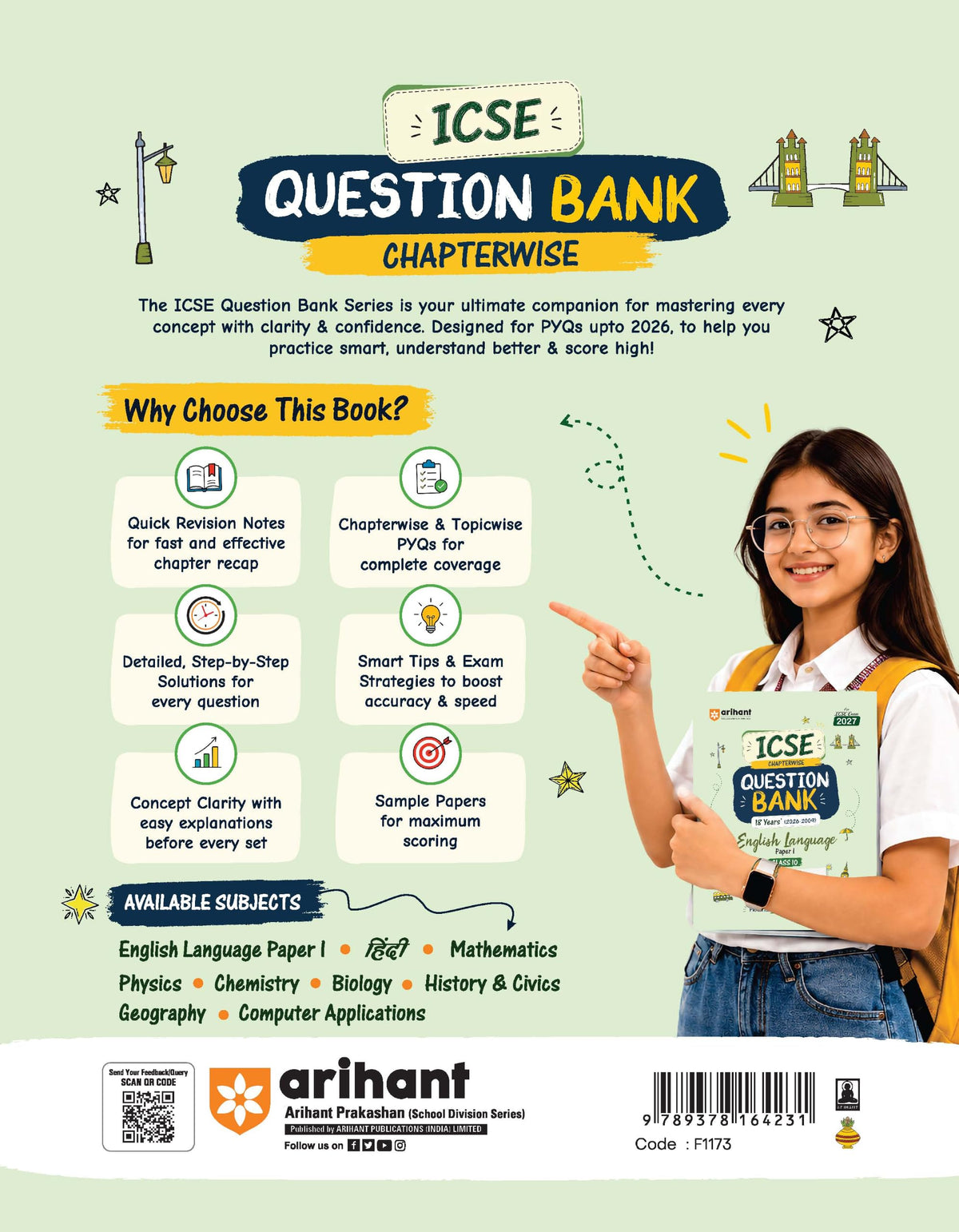 Arihant ICSE Question Bank Class 10 Computer Applications For Board Exam 2027 | 22 Years Chapterwise & Topicwise PYQs (2026–2005) with Detailed Step-by-Step Solutions, 3 Sample Papers