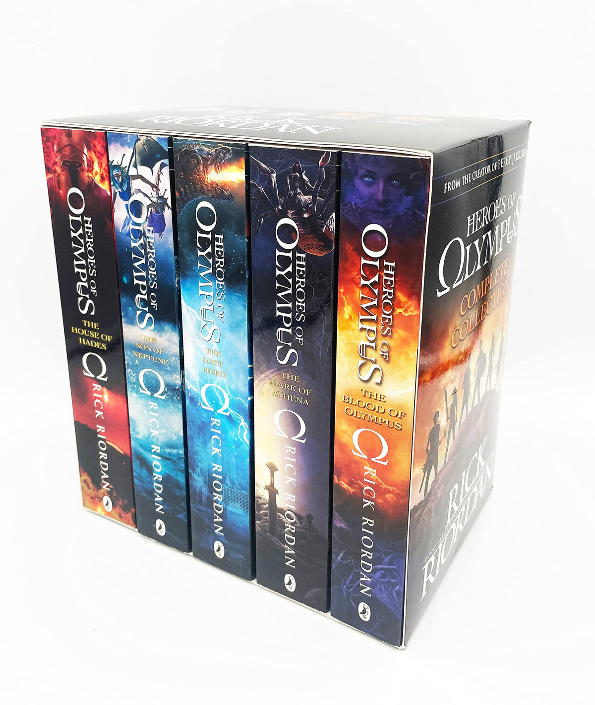 RICK RIORDAN: HEROES OF OLYMPUS COMPLETE COLLECTION – The Lost Hero, Son of Neptune, Mark of Athena, House of Hades & Blood of Olympus | Epic Mythology Adventure Series