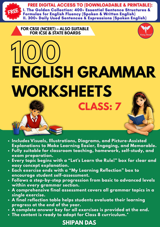 100 English Grammar Worksheets for Class 7