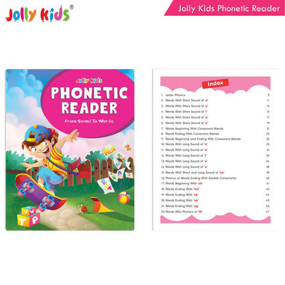 Jolly Kids Phonetic Readers from Sound to Words Book for Kids Ages 3-7 Years| Vowel & Consonants Sound | Sight Words | Learning the Letter Sound | ... Child's First Steps in Reading with Phonics