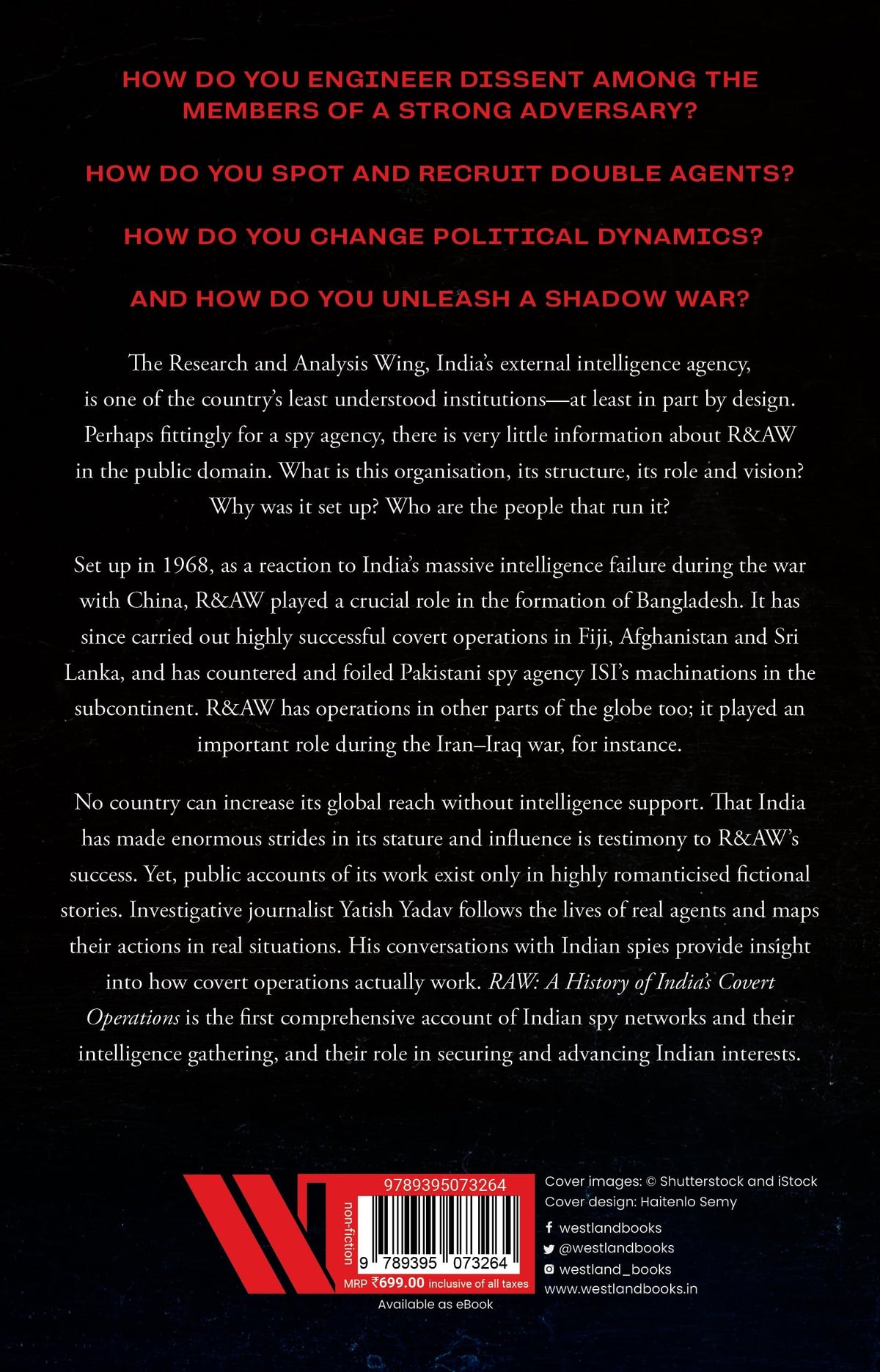 RAW : A HISTORY OF INDIA'S COVERT OPERATIONS ( PAPER BACK )