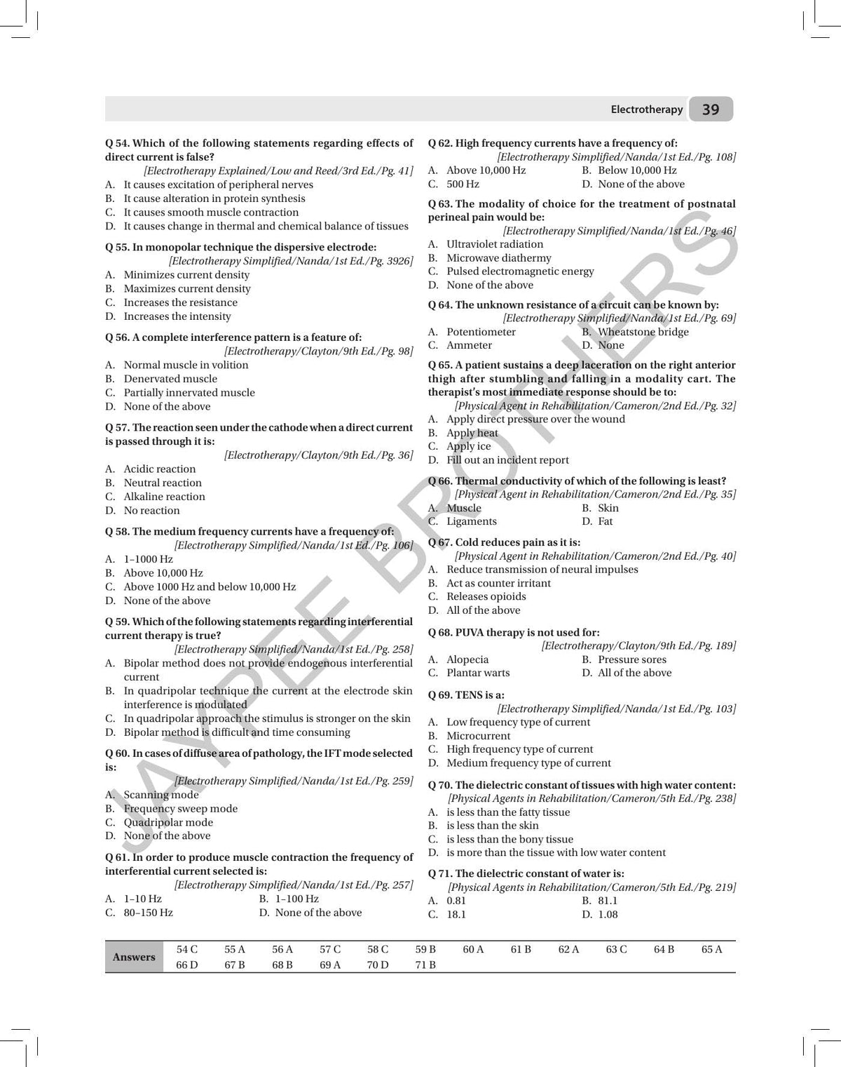 MCQs for Masters in Physiotherapy (MPT) Entrance Examination, 4/E for MPT Aspirants | 3200+ MCQs with Answers and 26 Model Papers | Exercise Therapy, Electrotherapy, and Biomechanics: 1