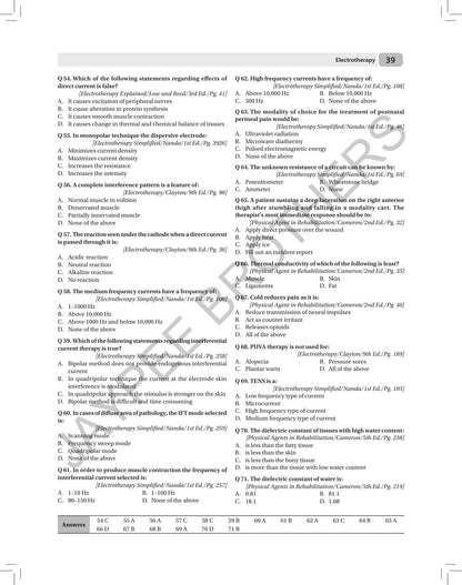 MCQs for Masters in Physiotherapy (MPT) Entrance Examination, 4/E for MPT Aspirants | 3200+ MCQs with Answers and 26 Model Papers | Exercise Therapy, Electrotherapy, and Biomechanics: 1