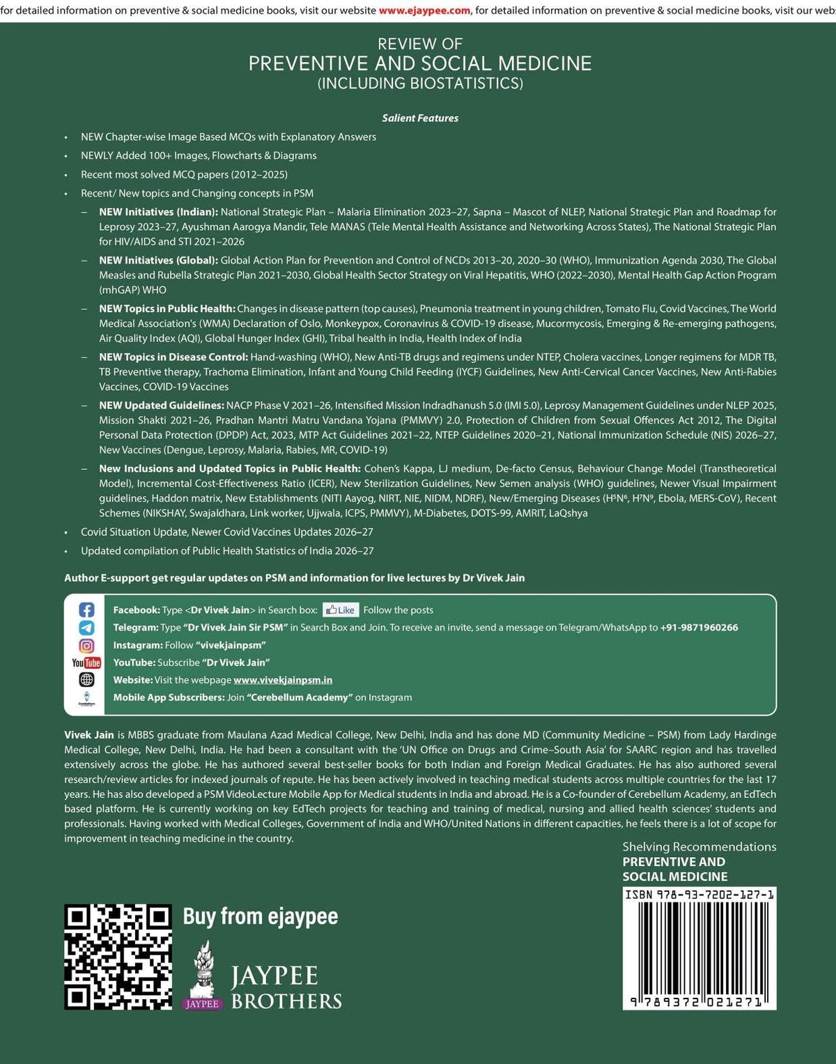 Review of Preventive and Social Medicine (Including Biostatistics), 16/E - A must have PSM book for NEET PG, INI-CET and FMGE | PYQs (2005-2025) and Image-Based MCQs (2012-2025): 1
