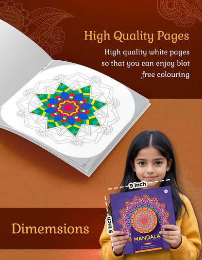 Mandala Colouring Books for Adults & Teens | Relieve Stress & Boost Creativity | 93 Bold & Easy Mandala Designs with DIY Activity Sheet | Coloring reference with QR code | Set of 3
