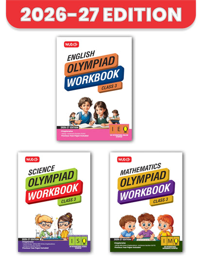 MTG ISO-IMO-IEO (Science, Mathematics & English) Olympiad Workbook Class 3 (Set of 3 Books) | MCQs, & Achievers Section - SOF Olympiad Books For 2026-27 Exam