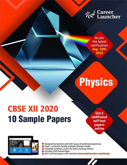CBSE 2020 : Class XII - 10 Sample Papers - Physics book cover