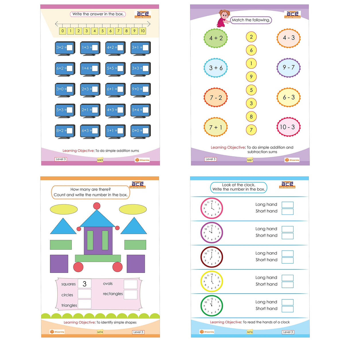 UKG Kids 284 Page 3 CBSE Books Early Learning Activity Skill Worksheets All in One English Maths GK / EVS Fun Coloring Pre School KG 2 Montessori 4-6 Yrs Upper Kindergarten Children Workbooks Kit set