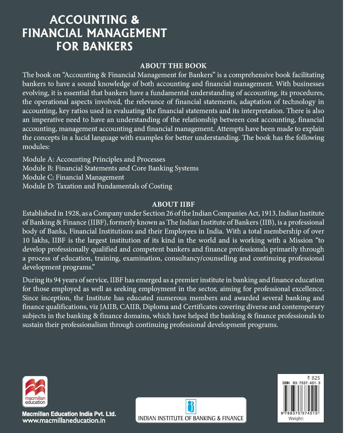 Macmillan Education Accounting and Financial Management for Bankers JAIIB Courseware | JAIIB 2026 updated Edition | JAIIB Exam preparation by IIBF (IIBF JAIIB Exam)