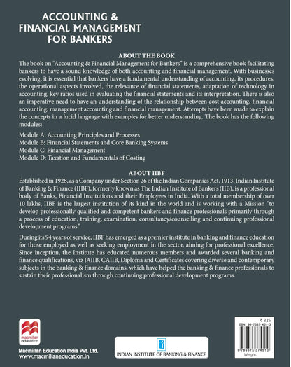 Macmillan Education Accounting and Financial Management for Bankers JAIIB Courseware | JAIIB 2026 updated Edition | JAIIB Exam preparation by IIBF (IIBF JAIIB Exam)
