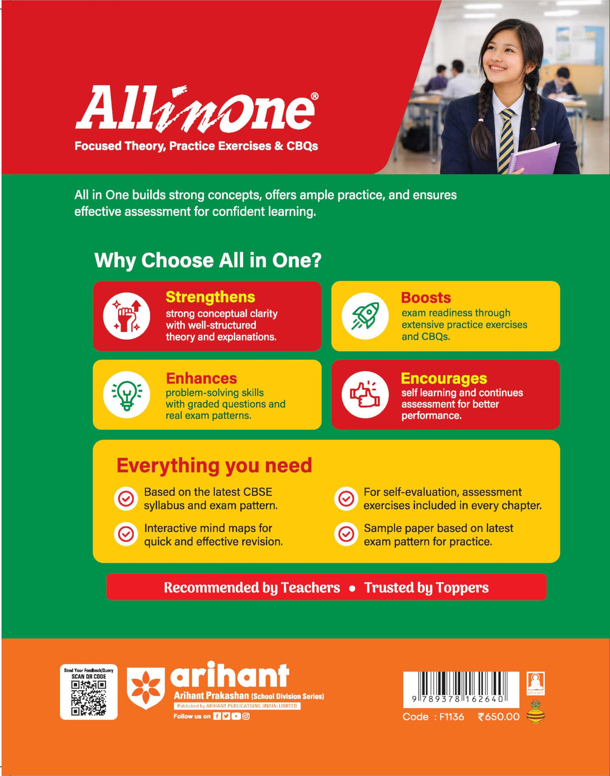 Arihant All in One Science (Exploration) Class 9 for CBSE Exam 2026-27 | NCERT Based Complete Theory, Practice Exercises, CBQs, A-R, Sample Papers & Mind Maps | Revised Edition as per Latest Syllabus