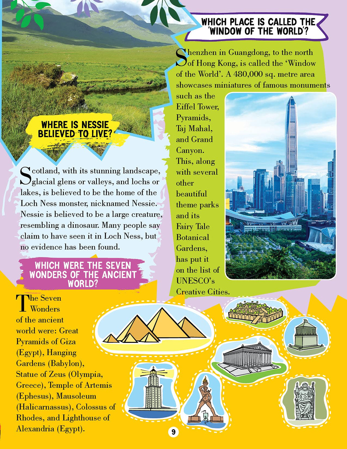 Amazing Places Encyclopedia for Children Age 5–15 Years | Illustrated Geography Book with Fun Facts, Trivia Questions & Answers | Learn About Famous Landmarks, Natural Wonders, Countries, Continents, Oceans & World Monuments