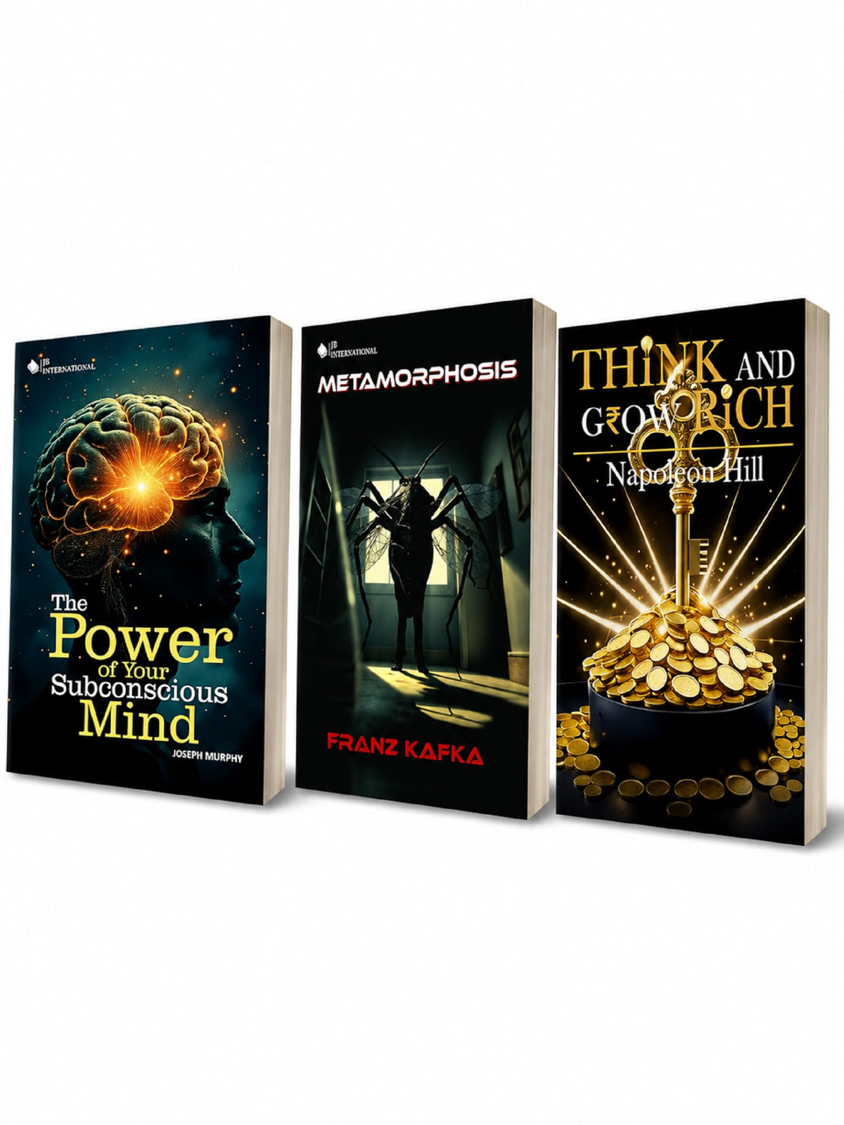 The Power of Your Subconscious Mind + Metamorphosis + Think and Grow Rich | Combo Set of 3 Books | Joseph Murphy, Franz Kafka, Napoleon Hill | For Personal Growth & Success | Paperback