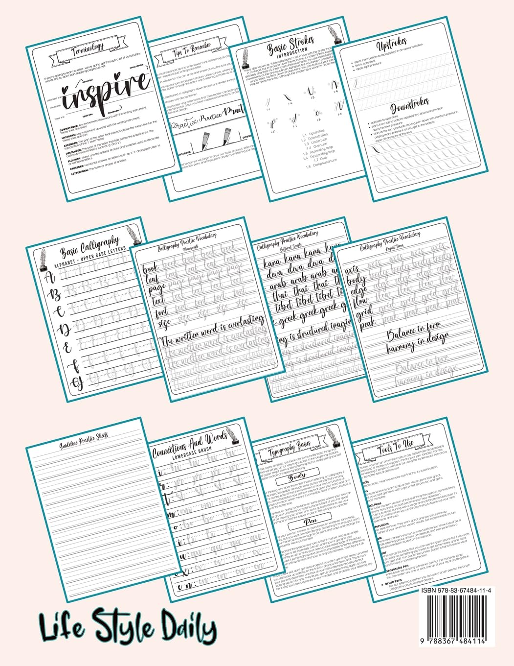 Calligraphy Workbook for Beginners: Simple and Modern Handwriting - A Beginner's Guide to Mindful Lettering, Transforming Your Notes into Art and ... Beauty of Penmanship (Calligraphy Workbooks)