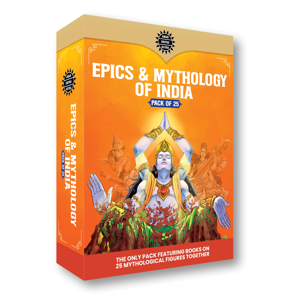 Epics & Mythology Pack of 25 | Indian Mythology, History & Folktales | Cultural Stories for Kids & Adults | Illustrated Comic Books | Amar Chitra Katha