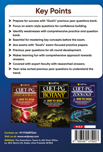 VEDPREP CUET-PG Life Science Solved Papers 2015–2026| Previous Year Questions with Detailed Solutions | COMMON UNIVERSITY ENTRANCE TEST | As Per Latest CUET-PG Syllabus | Second Edition 2026 |
