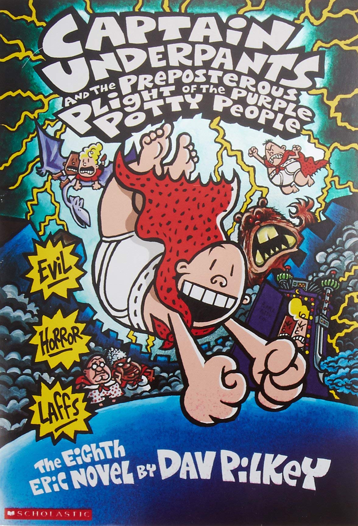 CAPTAIN UNDERPANTS #08: THE PREPOSTEROUS PLIGHT OF THE PURPLE POTTY PEOPLE book cover
