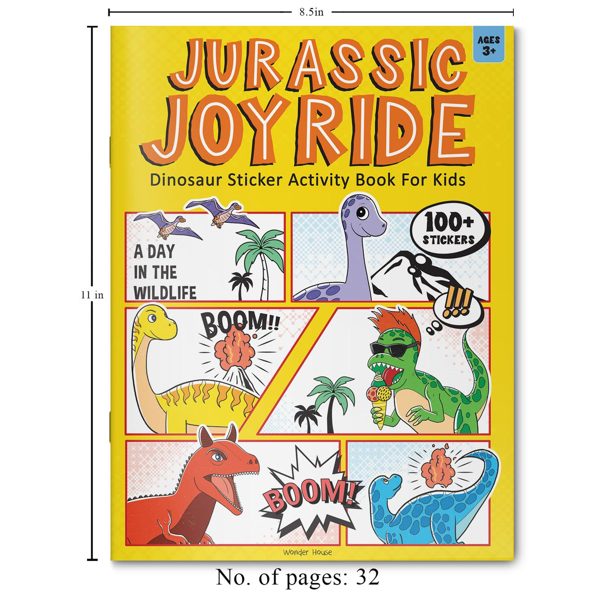 Jurassic Joyride Dinosaur Sticker Activity Book For Kids