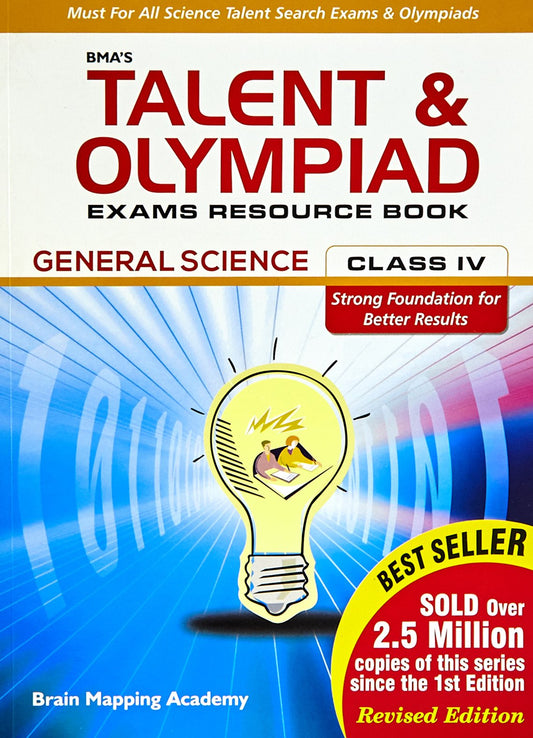 Bma's Talent & Olympiad Exams Resource Book For Class-4 (Evs)-2019 Edition by Brain Mapping Academy (Author) book cover
