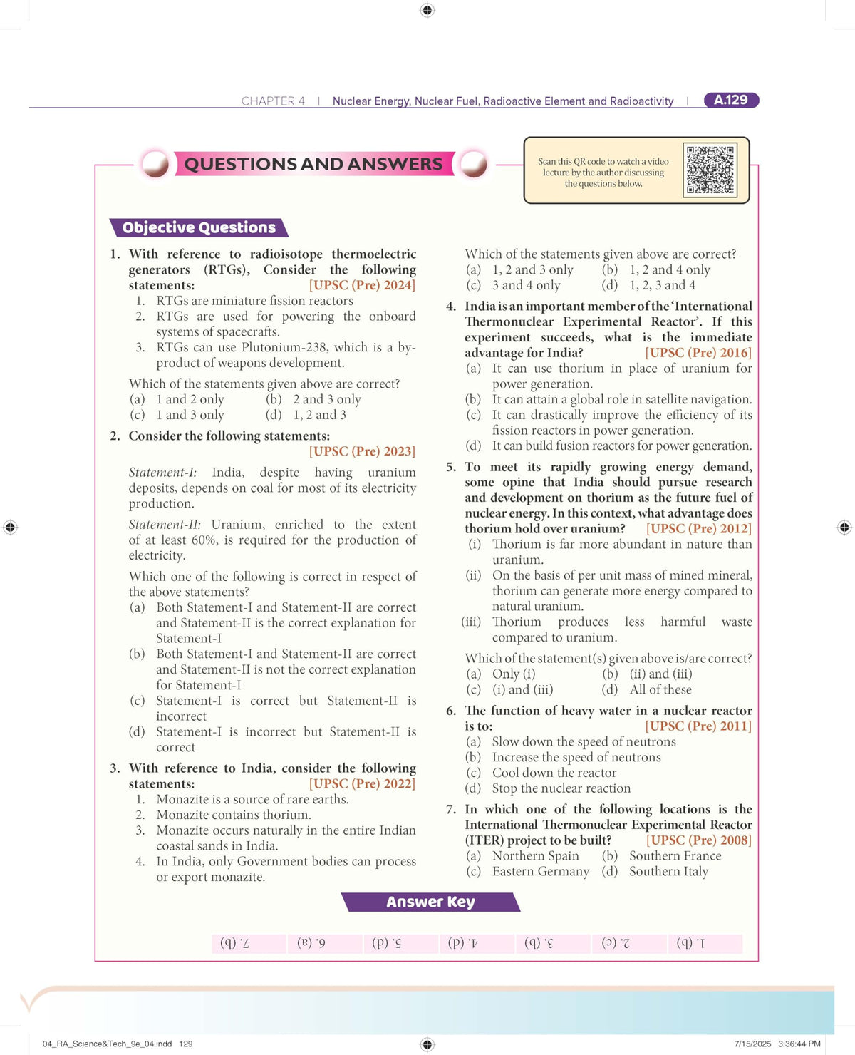 Science and Technology Courseware, 9e by Ravi P. Agrahari for UPSC 2026 | 100+ Author Video Lectures | Prelims PYQs (2011-25) & Mains PYQs (2013-25) | 11 Practice Test | Mock Tests | Colour E-book