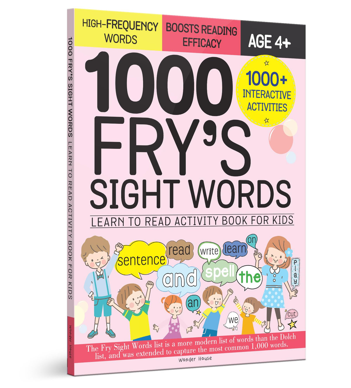 1000 Fry’s Sight Words: Learn to Read Activity Book for Kids | Build Reading Fluency & Confidence | Ages 5–9 | 1000+ High-Frequency Words Practice