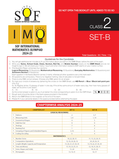 MTG IMO Olympiad 10 Previous Years Papers Class 2 Mathematics (2025-2021 Set A & B) - Model Test Papers with 24 Sample OMR Sheets | PYQ Book For SOF Olympiad 2026-27 Exam