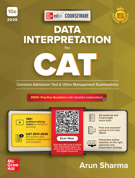 Courseware on Data Interpretation, 10e for CAT 2026 by Arun Sharma | 2500+ Practice Questions | Solved PYQs (2017-2025) | 120+ Problem Solving Videos | 43 DI Sectional & Mock Tests | MBA Preparation