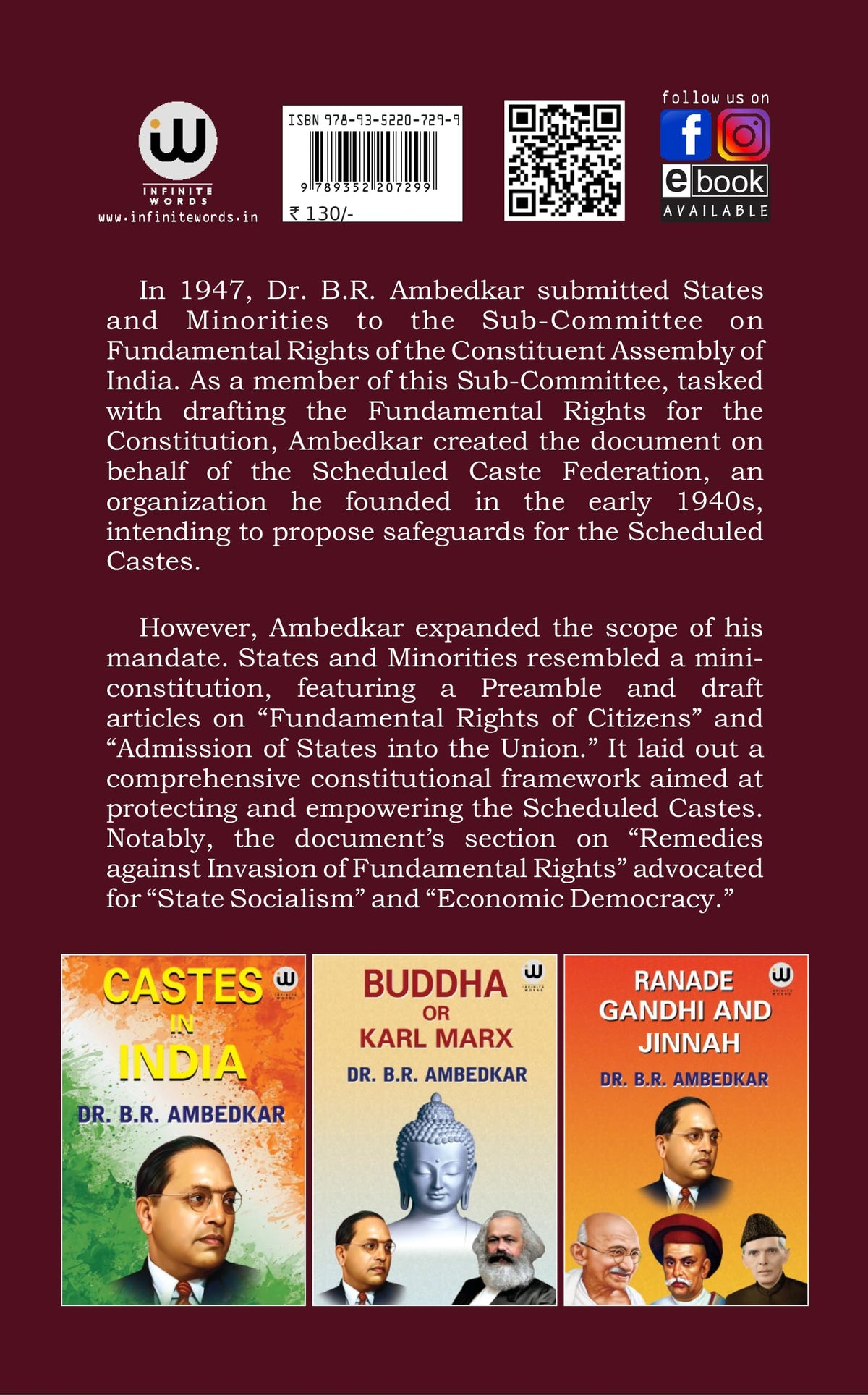 States and Minorities | Dr. B.R. Ambedkar | English Paperback | The Original Edition | State And Minorities by BR Ambedkar | Their Mechanism, Genesis ... photo frame statue combo set ??? ??????? Lang