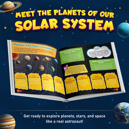First Earth and Beyond Encyclopedia Books for Kids, Explore Space to Mountains, Activity Book for 5-10 Years Old, Fun Learning Book