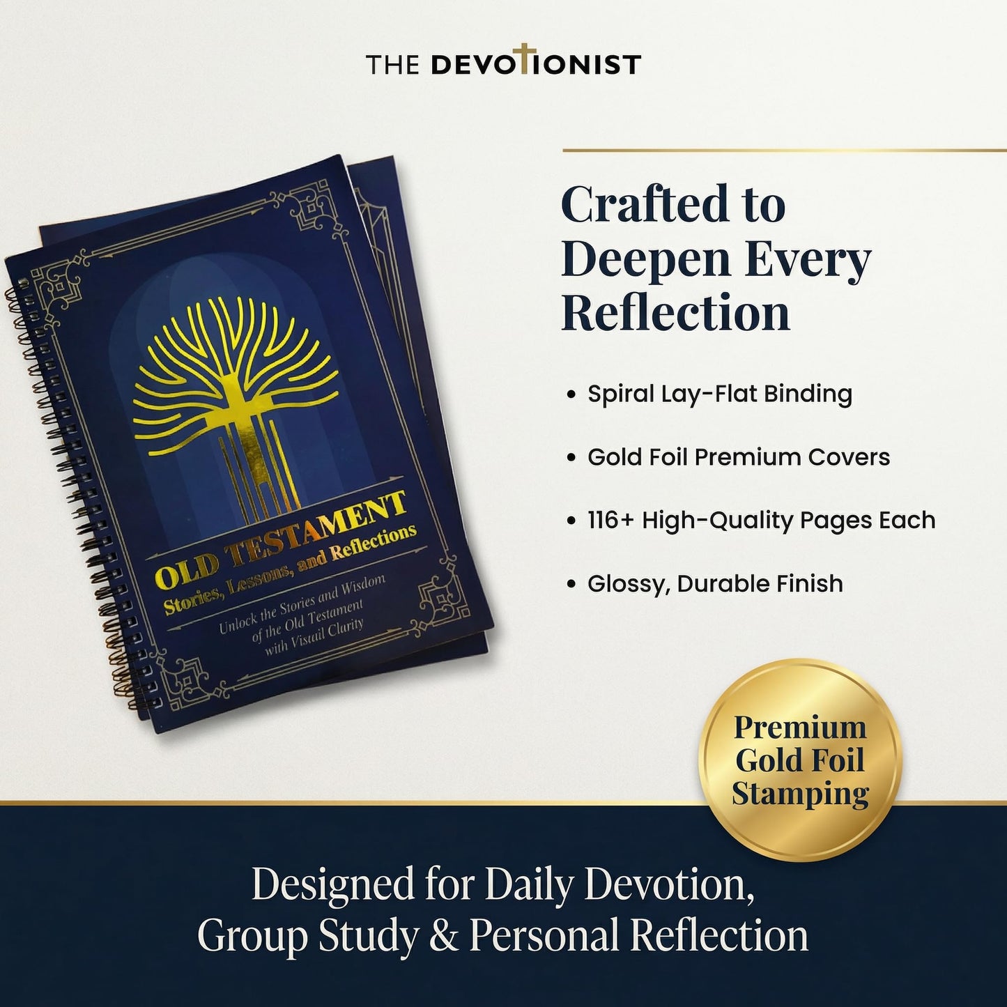 The Devotionist Bible Companion Bundle | Old & New Testament Bible Study Guide | Visual Timelines, Maps & Summaries | Set of 2 Spiral-Bound Christian Reference Books