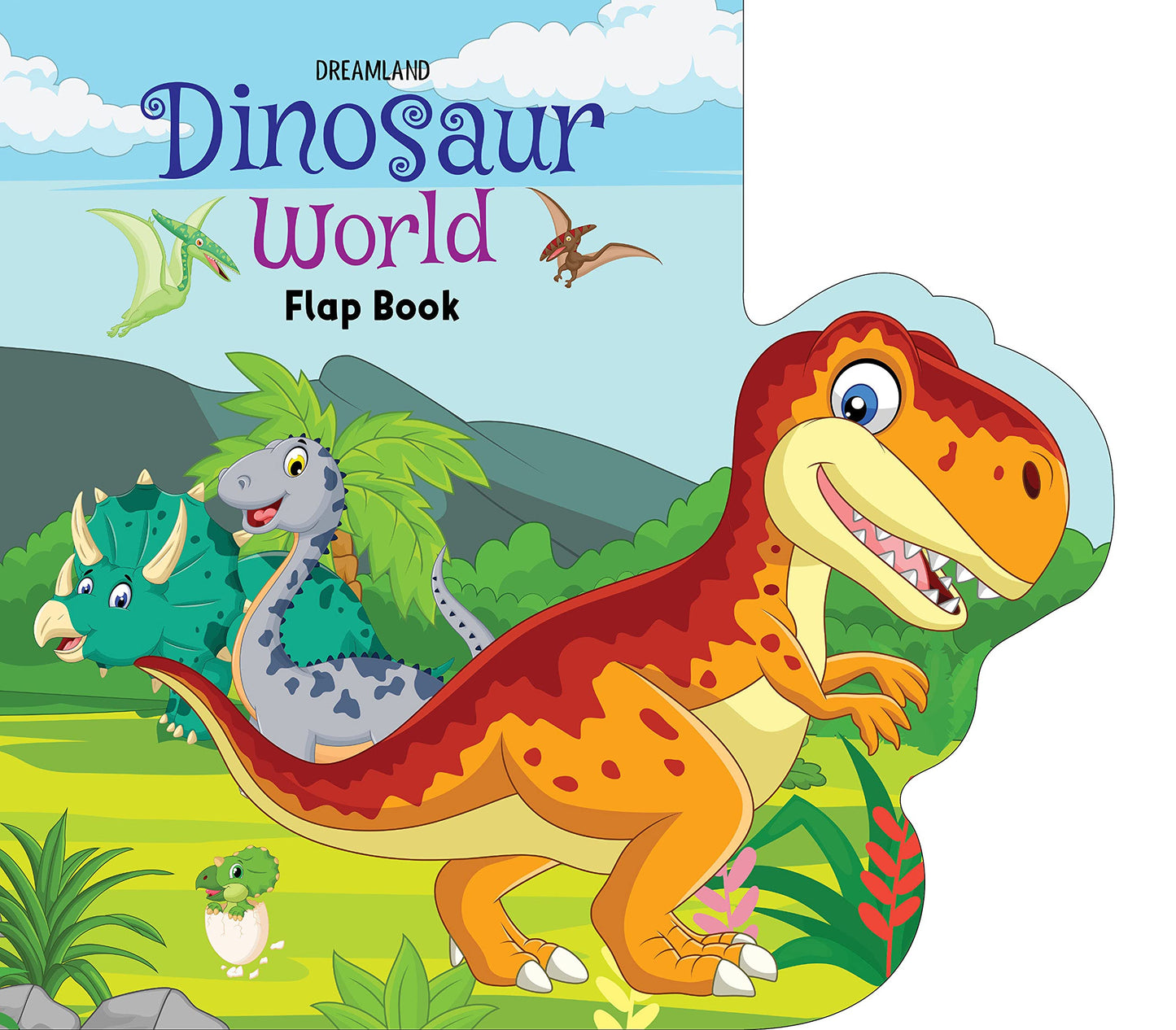 Dinosaur World - Lift The Flap Book for Kids Age 3-6 Years with Bright and Colourful Pictures- Early Learning Novelty Book for Children 
