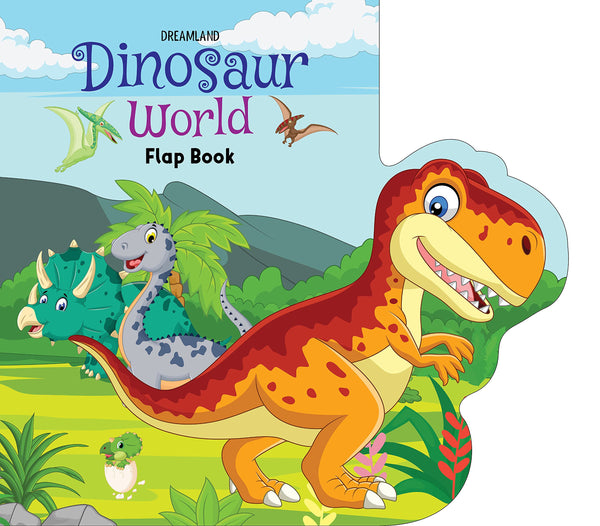 Dinosaur World - Lift The Flap Book for Kids Age 3-6 Years with Bright and Colourful Pictures- Early Learning Novelty Book for Children 