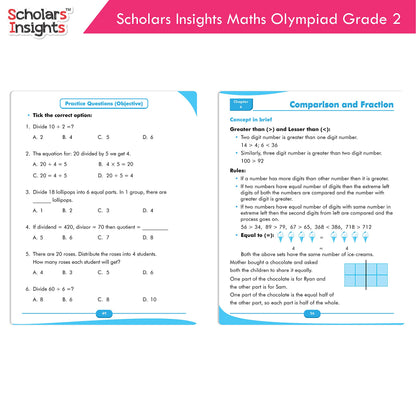Scholars Insights Maths Olympiad Grade 2 – Paperback | Maths Olympiad Workbook for Class 2 | Competitive Exam Practice Book for IMO & School Olympiads | Grade 2 Maths Practice for Age 7–10