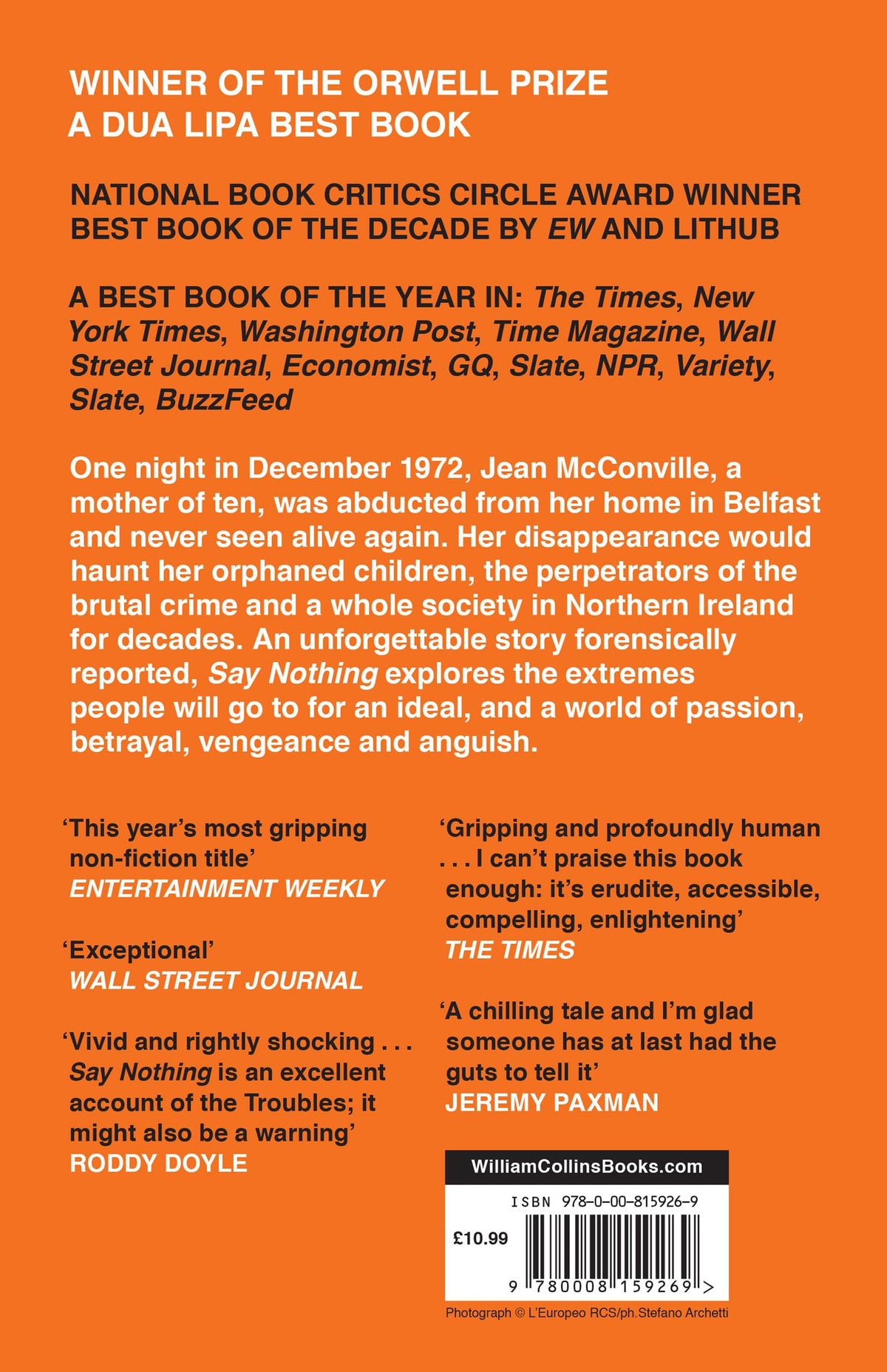 Say Nothing: A True Story Of Murder and Memory In Northern Ireland
