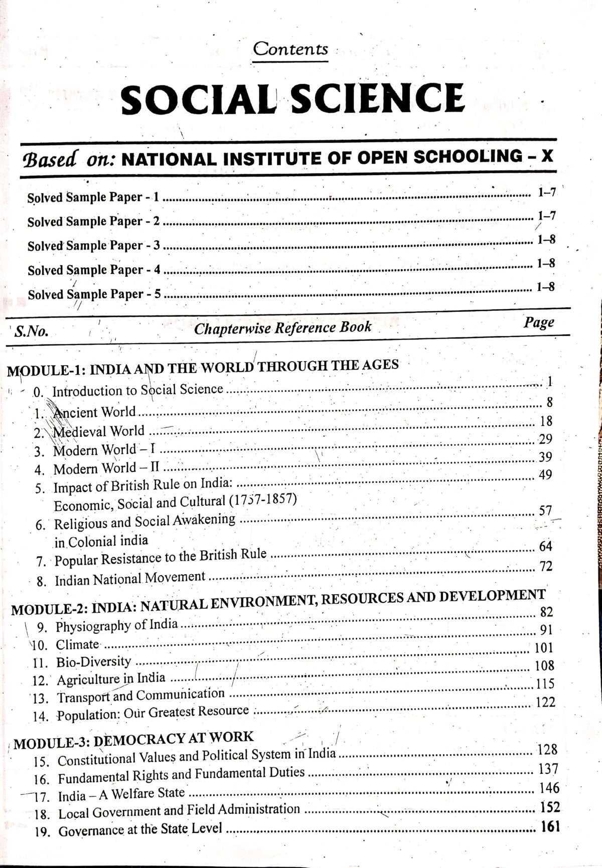 Nios Social Science Class 10 Study Guide And Model Paperenglish Medium(As Per Latest Syllabus)