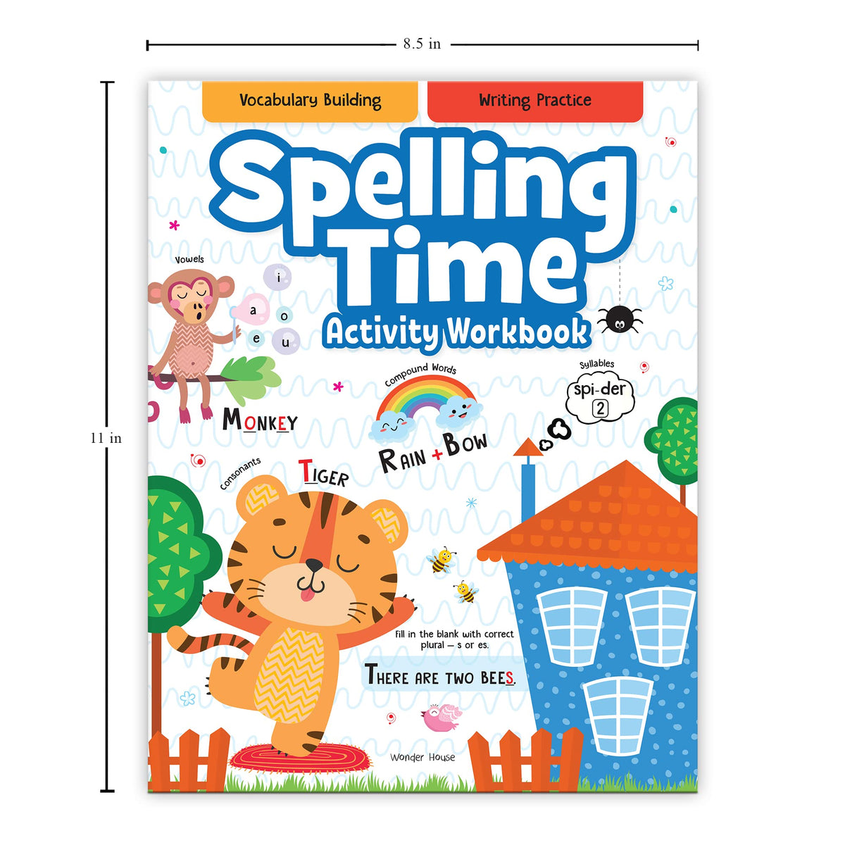 Spelling Time- Activitiy Workbook For Kids (Ages 6-8) I Vocublary Building I Writing Practice I Screen Free Time Of 2.5 Hours
