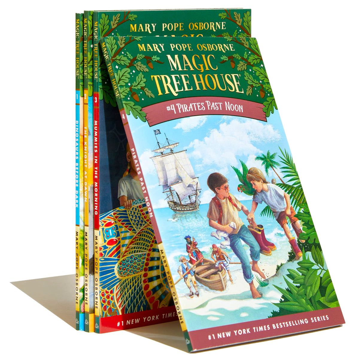 Magic Tree House Volumes 1–4 Boxed Set | Time-Travel Adventures with Jack & Annie Featuring Dinosaurs, Knights, Mummies & Pirates | Chapter Books for Ages 6+