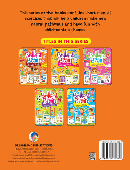 Brilliant Brain Activity Book for Kids Ages 3–4 | Fun Educational Workbook with Puzzles, Tracing, Alphabet, Numbers, Shapes & More | Early Learning for Preschool & Kindergarten