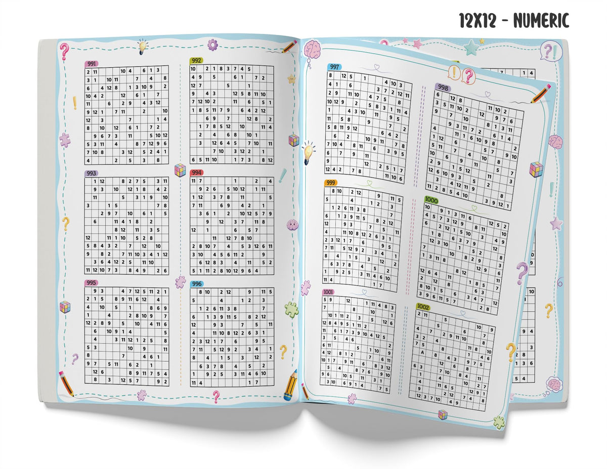 Sudoku Book for Kids | 1001+ Sudoku Puzzle Book for Kids & Adults | Brain Booster Activity Book - 4x4, 6x6, 9x9 & 12x12 Levels | Ages 8+ Years | Two Brothers Publications