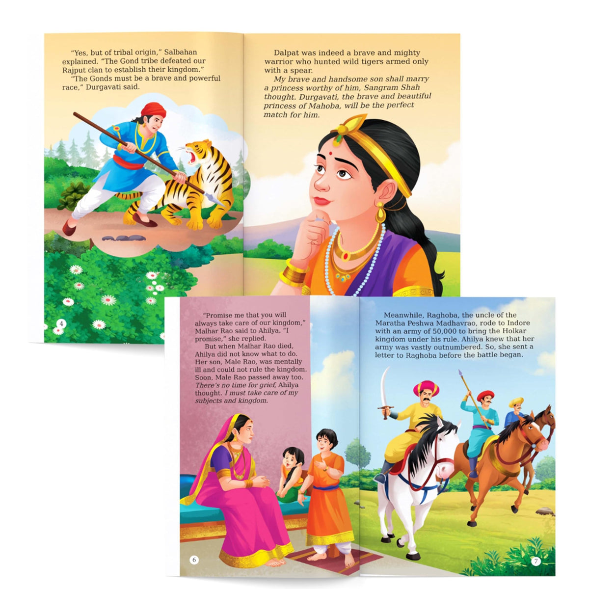 Story Books for Kids - Indian Kings and Queens (Set of 10 Books) (Illustrated) - Chandragupta Maurya, Krishnadeva Raya, Ashoka, Rana Pratap, Shivaji, ... Bai- Biographies for Children - Age 6+