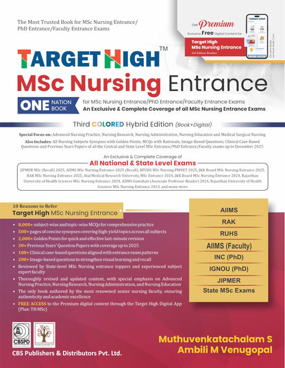 TARGET HIGH MSc Nursing Entrance, 3rd COLORED HYBRID EDITION (PB 2026)