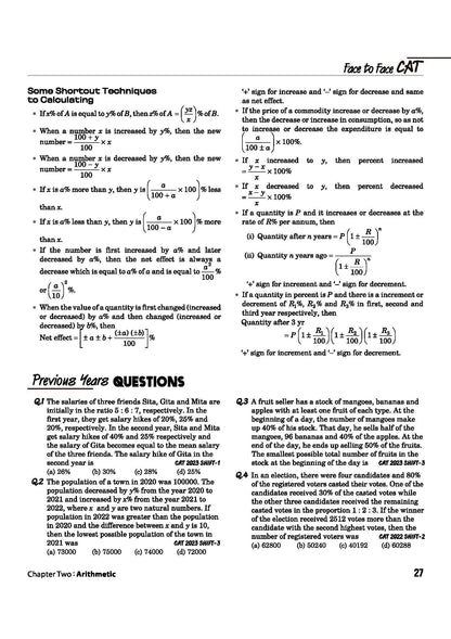 Arihant Face to Face CAT | 27 Years Chapterwise & Topicwise Solved Papers (1999–2025) | Latest CAT PYQs with Detailed Solutions, Trend Analysis & Quick Revision Concepts | English Medium
