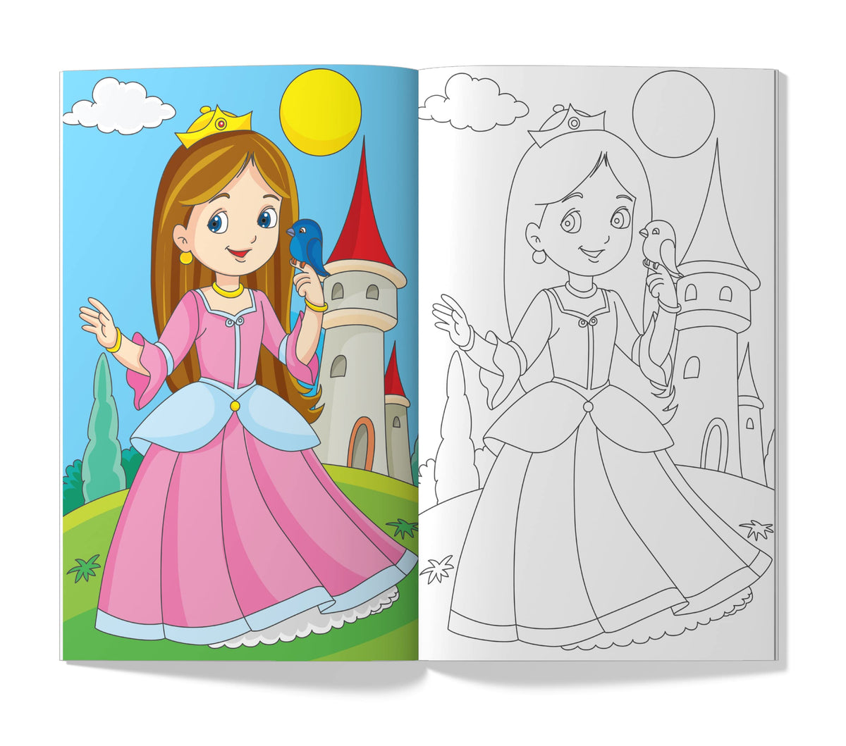 Princess Colouring Book (Giant Book Series): Jumbo Sized Colouring Books