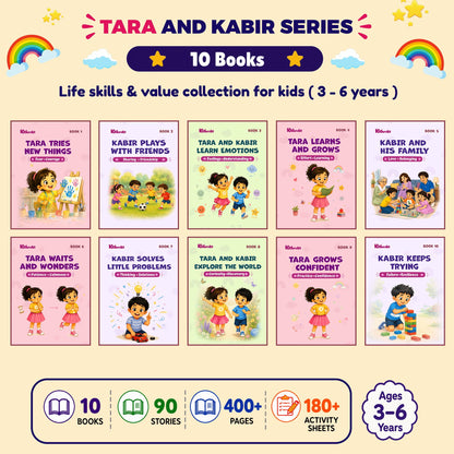 Kidureka The Tara & Kabir Story + Activity Series |10 Interactive Learning Books for Kids | Perfect for Ages 3–5 Years