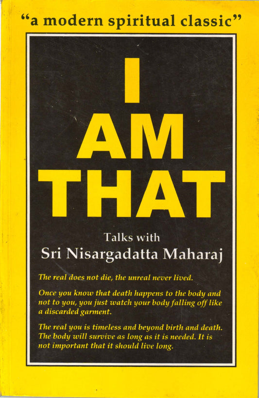 I AM THAT: Talks with Sri Nisargadatta Maharaj book cover